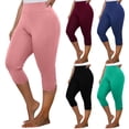 thumbnail image 1 of FNFYFH Clearance Womens Yoga Capris No Ride Up Pants,Blue, 1 of 10