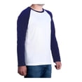 thumbnail image 2 of Playera Simply Basic para Hombre, Grande Blanco con Marino Manga Larga Talla G, 2 of 4