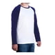thumbnail image 2 of Playera Simply Basic para Hombre, Grande Blanco con Marino Manga Larga Talla G, 2 of 4