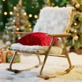 thumbnail image 5 of Cinvoph Christmas Tree Plush Throw Pillow Winter New Year Decorations Xmas Rustic Throw Cushion Case for Sofa Home Living Room Party Decor, Red, 5 of 6