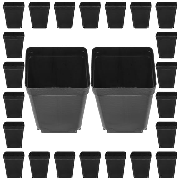 OHOIOLLA Succulent Planting Container Plastic Black 50Pcs For Indoor Gardening