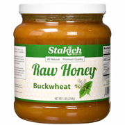 Stakich BUCKWHEAT Antioxidant RAW HONEY 5-LB (80 oz), Pure, Unprocessed, Unheated, KOSHER