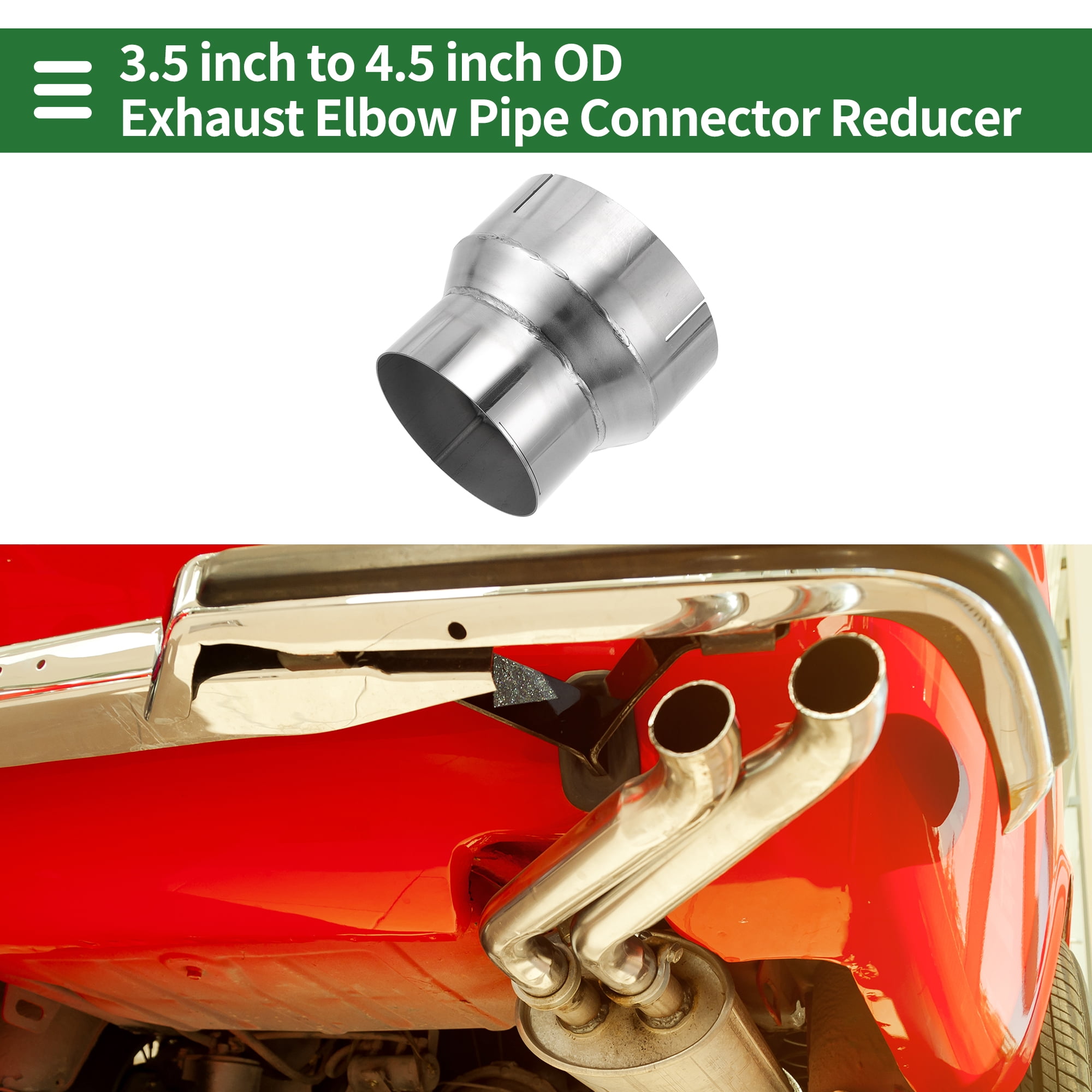 Unique Bargains Quality Mandrel Exhaust Bend Elbow Concentric Reducer 3.5"OD to 4.5"OD