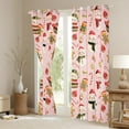 thumbnail image 3 of Homewish Cute Gingerbread Man Curtains Pack of 2 (42x84 Each),Kawaii Christmas Snowman Curtains Blackout,Xmas Candy Cane Bedroom Curtains For Girl Kids,Microfiber Bedroom Decor, 3 of 6