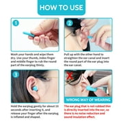 LYSIAN Ultra Soft PU Foam Earplugs for Sleeping, Snoring and Travel, 38dB Noise Reduction, 60 Pairs, Lake Blue