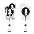 thumbnail image 2 of WIRESTER Set 2pcs Design Acrylic Key Card Holder Belt Clip Reel Id Badge Retractable - Playful Tuxedo Cat (S1) & Playful Tuxedo Cat (S3), 2 of 6