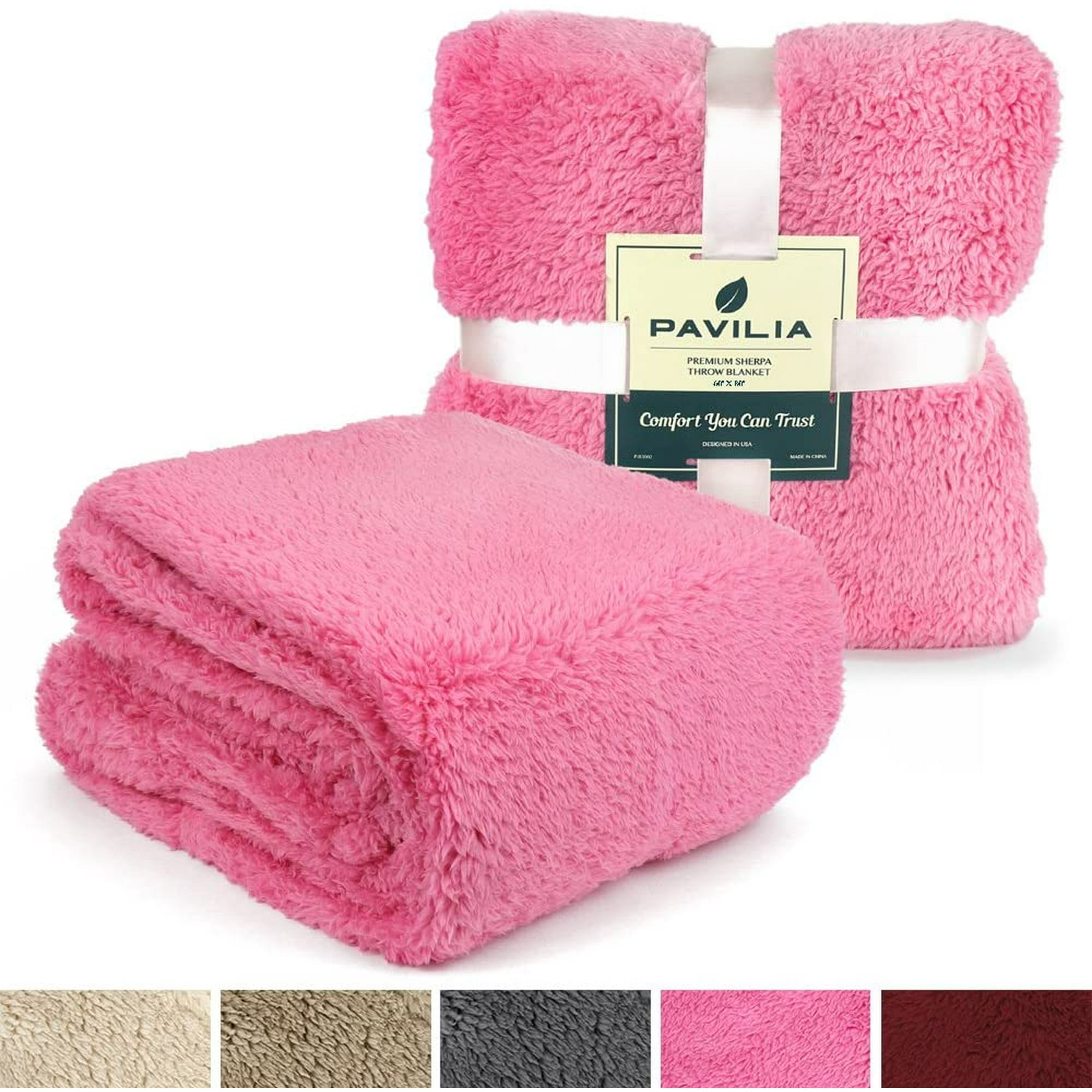 Htooq Fluffy Sherpa Throw Blanket