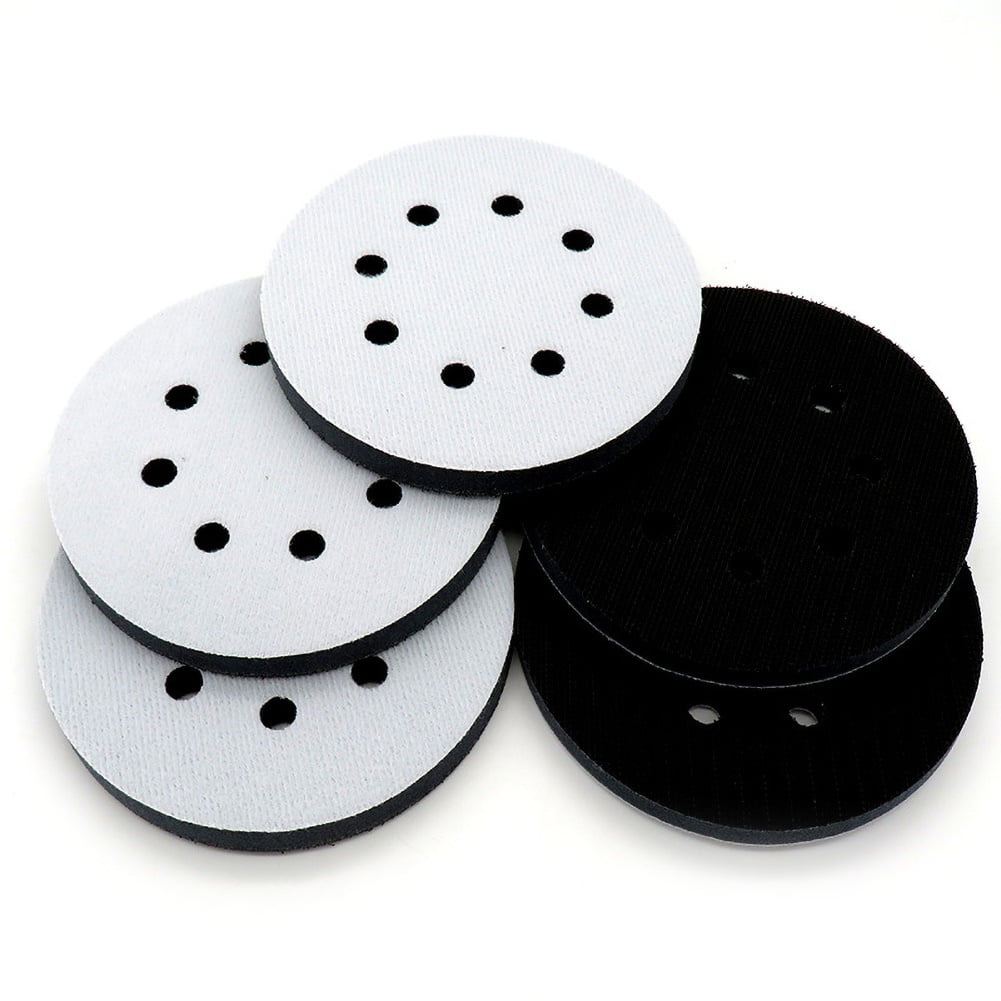 125mm 8 Holes 5 Inch Hook $ Loop Polishing Backer Sander Pads Soft Sanding Discs 
