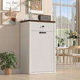 thumbnail image 2 of HARIPUL 13 Gallon Tilt Out Trash Cabinet, Freestanding Kitchen Trash Cabinet,White, 2 of 8
