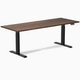 thumbnail image 1 of Desky Dual Softwood Sit Stand Desk - American Rustic Pine / 80 x 30 Inches / Matte Black, 1 of 10