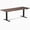 American Rustic Pine / Matte Black, variant on Desky Dual Softwood Sit Stand Desk - American Rustic Pine / 80 X 30 Inches / Space Gray