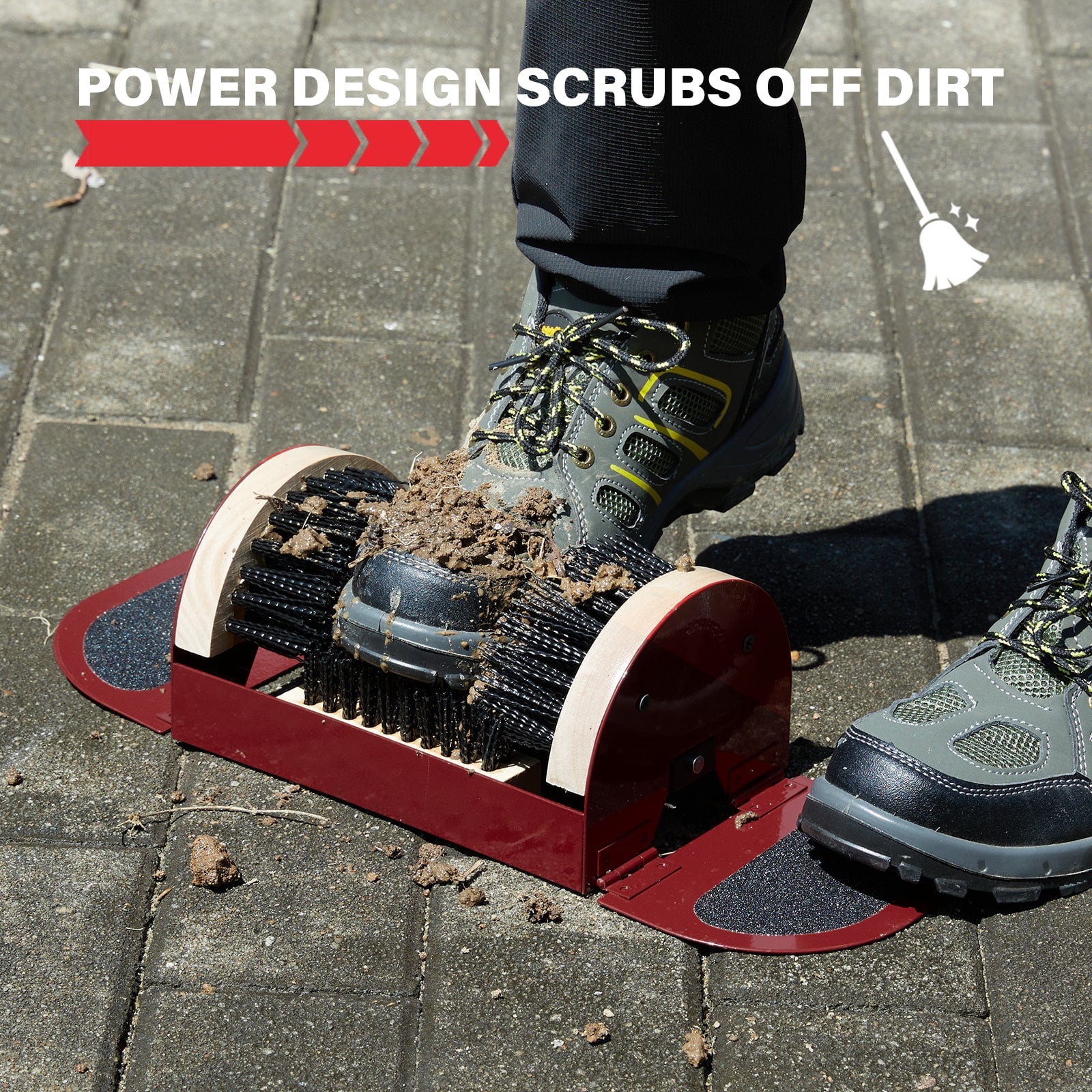 Legacy Boot Scrubber, Upgraded Bristles and Frame Strength - Shoe Scraper & Boot Cleaner Brush