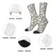 thumbnail image 5 of Fotbe White Popcorn Calcetas Largas con Estampado para Hombre y Mujer – Calcetas de Compresión Transpirables y Elásticas, Viajar y Uso Diario Talla 5-11, 5 of 6