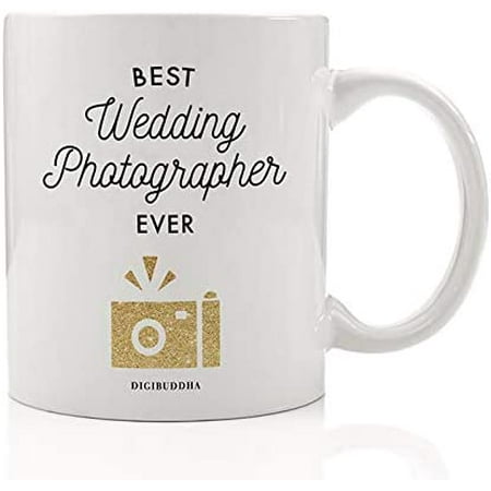 

Best Wedding Photographer EVER Coffee Mug Gift Idea Great Thank You or Christmas for Professional Recording the Bride & Groom s Marriage Celebration 11oz Ceramic Tea Cup DM0658_2