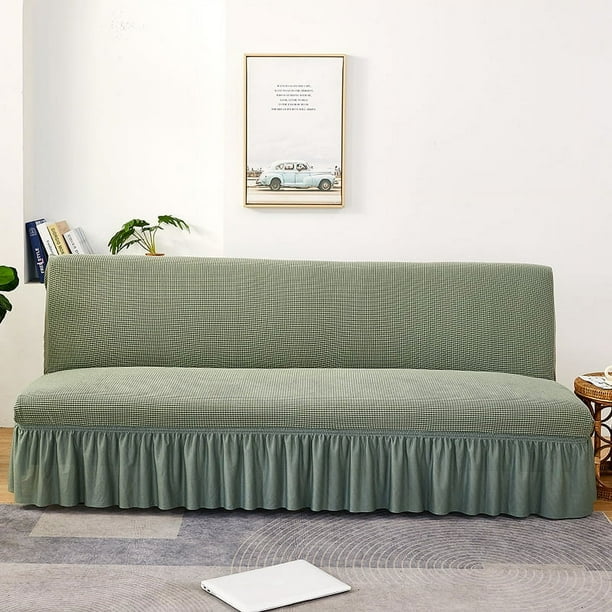 Nvzi Sofa Cover for sofas Stretch Couch Covers for Living Room Easy Fit Washable Furniture Sofa Protector with Skirt,1 Piece 74.8-82.67inch (Green)