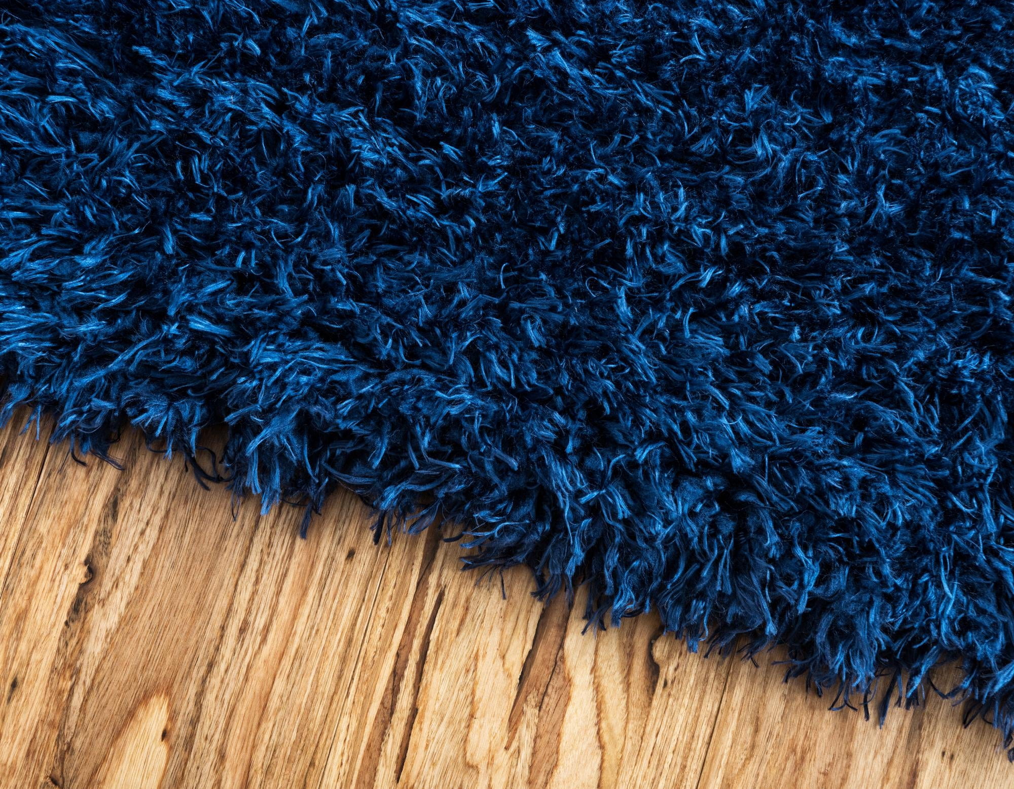 Marilyn Monroe Opulence Shag Collection Area Rug - Silver Screen (2' x 10' Runner Aegean Blue)