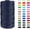 Dark Blue, variant on Minzimin 1Pcs Polypropylene Macrame Cord 1.5mm x 656 feet Twisted 100% Polypropylene Rope Twine String Macrame Yarn, Colored Knitting & Crochet Bag Cord Crochet Thread Supplies for Knitter