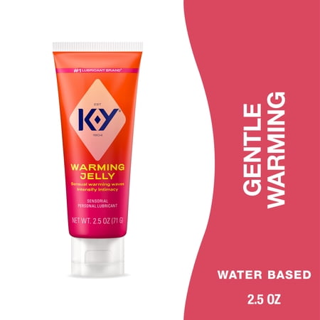 K-Y Warming Jelly Lube, Sensorial Personal Lubricant, Glycol Based Formula, Safe to Use with Latex Condoms, For Men, Women and Couples, 2.5 FL OZ