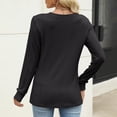 thumbnail image 4 of Oiangi Women's V Neck Sweater Long Sleeve Slim Fit Knit Shirts Cozy Warm Basic Base Layer Pullover for Winter Black 2XL, 4 of 6