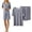 Blue, variant on MAIHAN Womens Two Piece Outfits Summer Outfits Cute Clothes Shirt and Short Outfit Cute 2 Piece Outfits for Women Casual Two-Piece Outfit