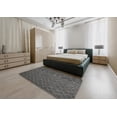 thumbnail image 4 of Ahgly Company Indoor Rectangle Mid-Century Modern Oil Black Oriental Area Rugs, 7' x 9', 4 of 6
