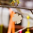thumbnail image 2 of Ortofally 20pcs Four Leaf Ornaments Hanging Decor Unfinished Wooden Ornaments Wooden Shamrock Cutouts Wooden Slices Party Favors for DIY Crafts, 2 of 10