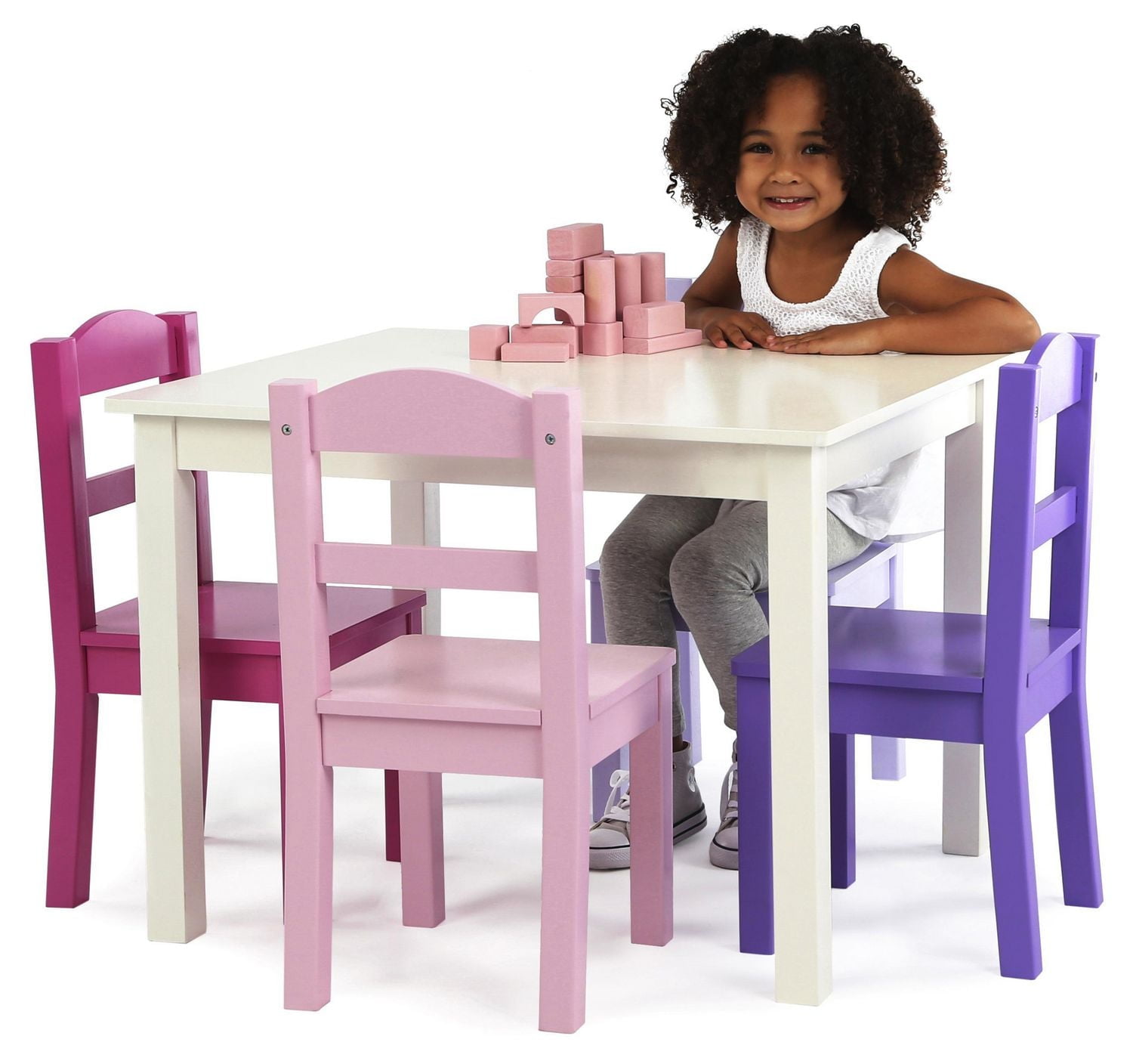 Humble Crew Kids Table and Chair Set (4 Chairs Included)