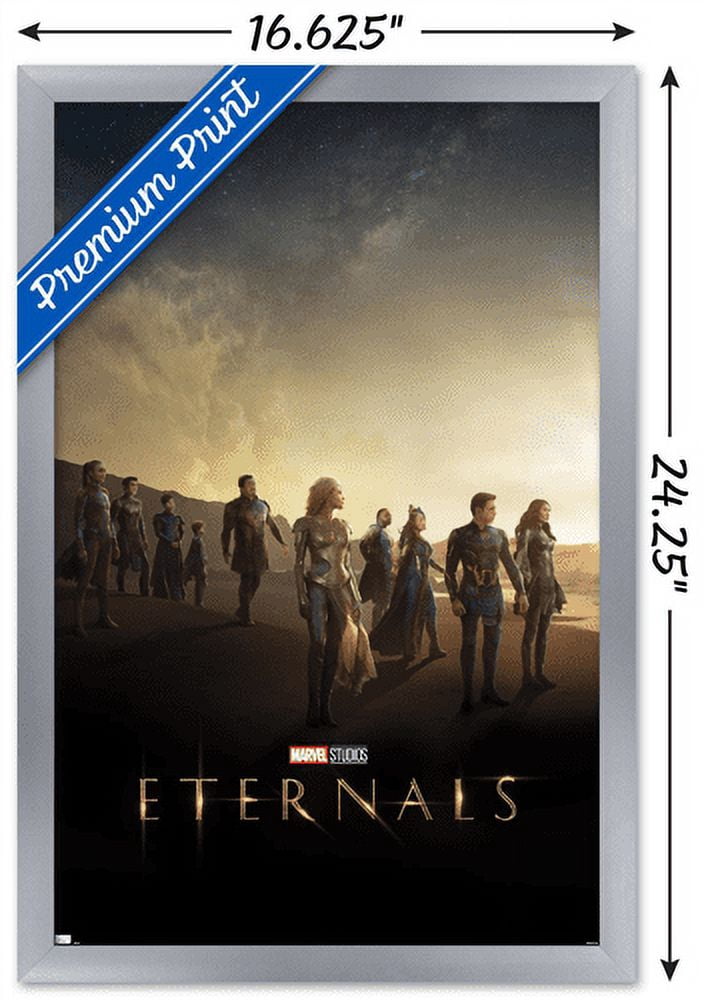 Marvel Eternals - Group Key Art Wall Poster, 14.725" x 22.375", Framed