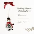 thumbnail image 3 of Christmas Tree - Black and White Figural Collection Figural Black and White Snowman Ornament, 3 of 6