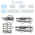 thumbnail image 6 of Vaparinckl Shower Caddy, 5 Pack Adhesive Shelf, No Drilling Wall-Mounted Bathroom Organizers and Storage Accessories, Black, 6 of 8