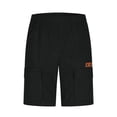 thumbnail image 5 of Jinhomg Men's Casual Corduroy Shorts Relaxed Fit Elastic Waist Cargo Shorts Pull On Summer Beach Shorts with Multi-Pockets Black,M, 5 of 6
