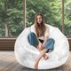 thumbnail image 5 of Pcapzz - Sillón inflable de plástico transparente de PVC, plegable, para exteriores, redondo de 90 cm, color plateado, 5 of 8