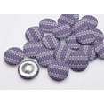 thumbnail image 2 of IBA Indianbeautifulart Purple 2 Hole Stripe & Semi Circle Geometric Shirting Buttons Canvas Fabric Covered Buttons&nbsp;Cloth Embellishments For Scrapbooking Pack Of 50, 2 of 7