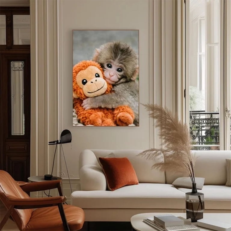 8x12 Inch Punch Monkey Wall Art Cute Baby Monkey Poster Print
