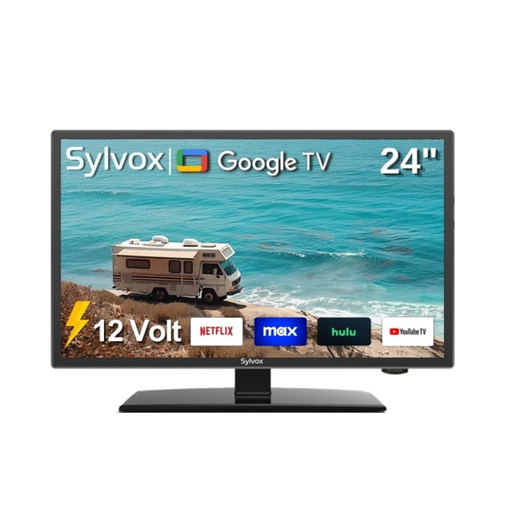 Smart TV SYLVOX 24 Pulgadas Google OS Ancho de 178° para Campistas y RV