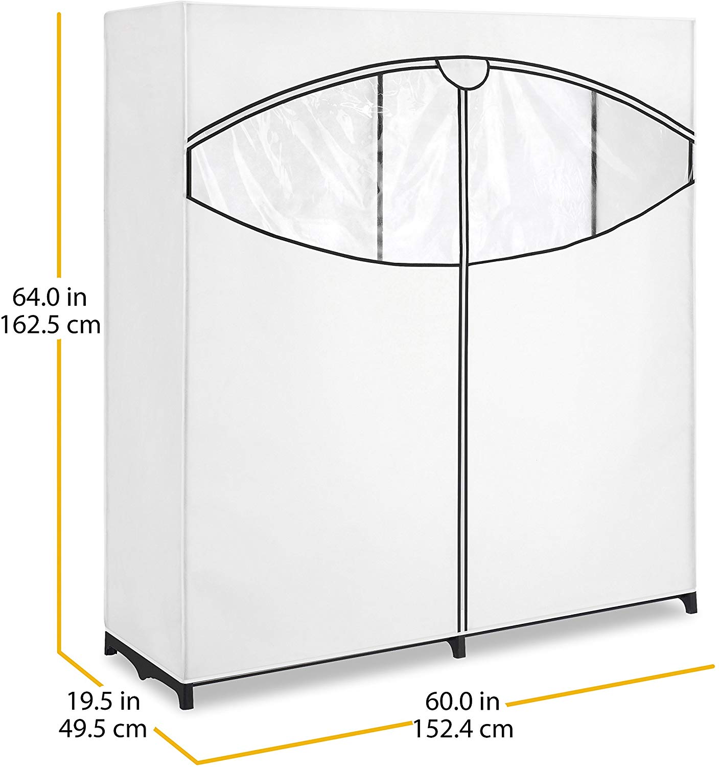 Whitmor Extra-Wide 60-inch Polypropylene Clothes Closet with White Cover - image 2 of 5