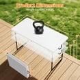 thumbnail image 4 of 4ft Folding Table, Fold-in-Half Plastic Table, Heavy-Duty Portable Utility Table with Adjustable Height Steel Legs & Carry Handle for Party, Camping, Picnic, Indoor Outdoor Use (White), 4 of 8