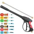 thumbnail image 2 of 4000PSI Pressure Washer Gun with Extension Wand, High Power Washer Handle with M22-14mm, Car Wash Spray Gun +Extension Tube+7 Nozzle Kit, 2 of 22