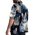 thumbnail image 3 of Tmall Men's Short Sleeve Casual Printed Button Down Beach Shirt Summer Unisex Top, 3 of 6