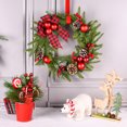 thumbnail image 4 of Godderr Christmas Wreath Bull Horn Wall Hanging Window Rattan Ring Pine Cone Door Hanging Decoration Christmas Wreath, 4 of 5