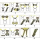 thumbnail image 3 of SAILING Conjunto de disfraz de abeja con orejas de abeja, diadema, manga, tutú, gafas, calcetines para niños y adultos, 3 of 5