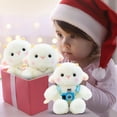 thumbnail image 5 of Lamb Stuffed Animal, Plush Stuffed Animals, 8 In, Green Accent Scarf, Sheep Stuffed Animal, Nursery Decor for Girls, White Pink, 1 Pc, 5 of 5