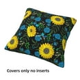 thumbnail image 3 of Throw Pillow Covers, Sunflowers Leaves Soft Square Pillow Cases with Invisible Zipper for Couch Bed Sofa, Farmhouse Fall Home Decor 20"x20", 3 of 7