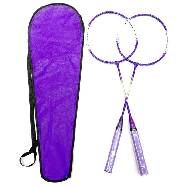 Juego De Raquetas De Bádminton, 2 Raquetas De aleación De Hierro Súper Ligera Con Varilla Central Elástica Y Soporte En Forma De T Para Principiantes, Niños, Interiores