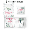 thumbnail image 2 of KAINSY Custom Tortoise Design Crib Bedding Sets for Baby Boys Girls,Personalized Toddler Double Layer Blanket Set with Name ,3 Pcs Baby Crib Sets, Fitted Crib Sheet Set Style21(Fixed Size), 2 of 7