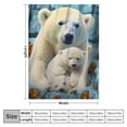 thumbnail image 4 of HENGT Polar Bear Throw Blanket Cozy Plush Cute Bears Flannel Ultra Soft Blankets Lightweight Fuzzy Party Blanket Gifts for Girls Women Men Boys Bed Couch Sofa, 4 of 6