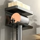 thumbnail image 4 of Soporte de pared para secador de pelo con adhesivo sin clavos, instalación sin taladros para baño, construcción de aleación, impermeable y a prueba de humedad, incluye adhesivo., 4 of 6