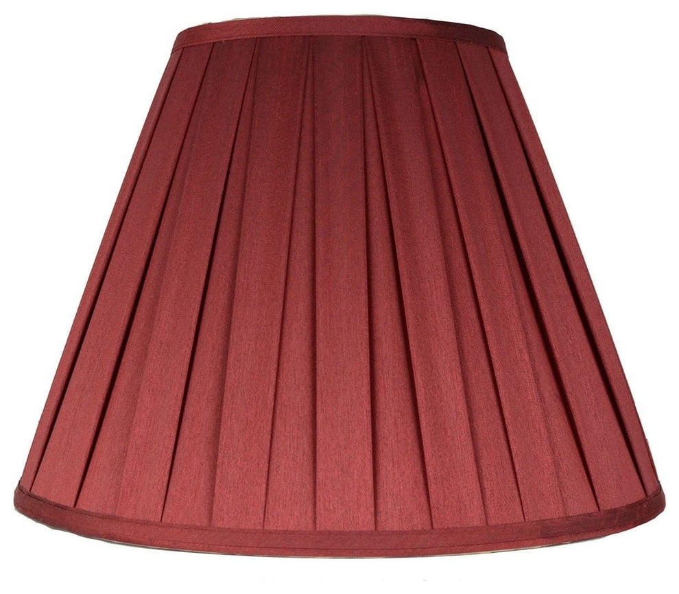 Urbanest Empire Box Pleat Lamp Shade, 6x14x9", Burgundy