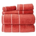 thumbnail image 1 of Quick Dry 100 Percent Cotton Zero Twist 6 Piece Towel Set - Brick, 1 of 1