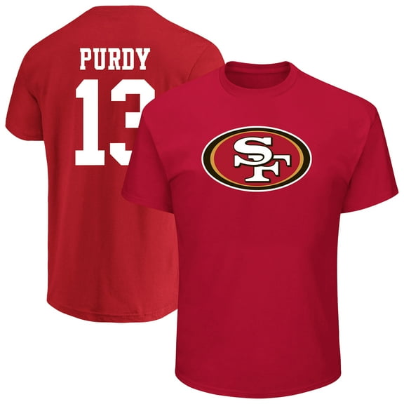 Men's Fanatics Brock Purdy Scarlet San Francisco 49ers Big & Tall Player Name & Number T-Shirt